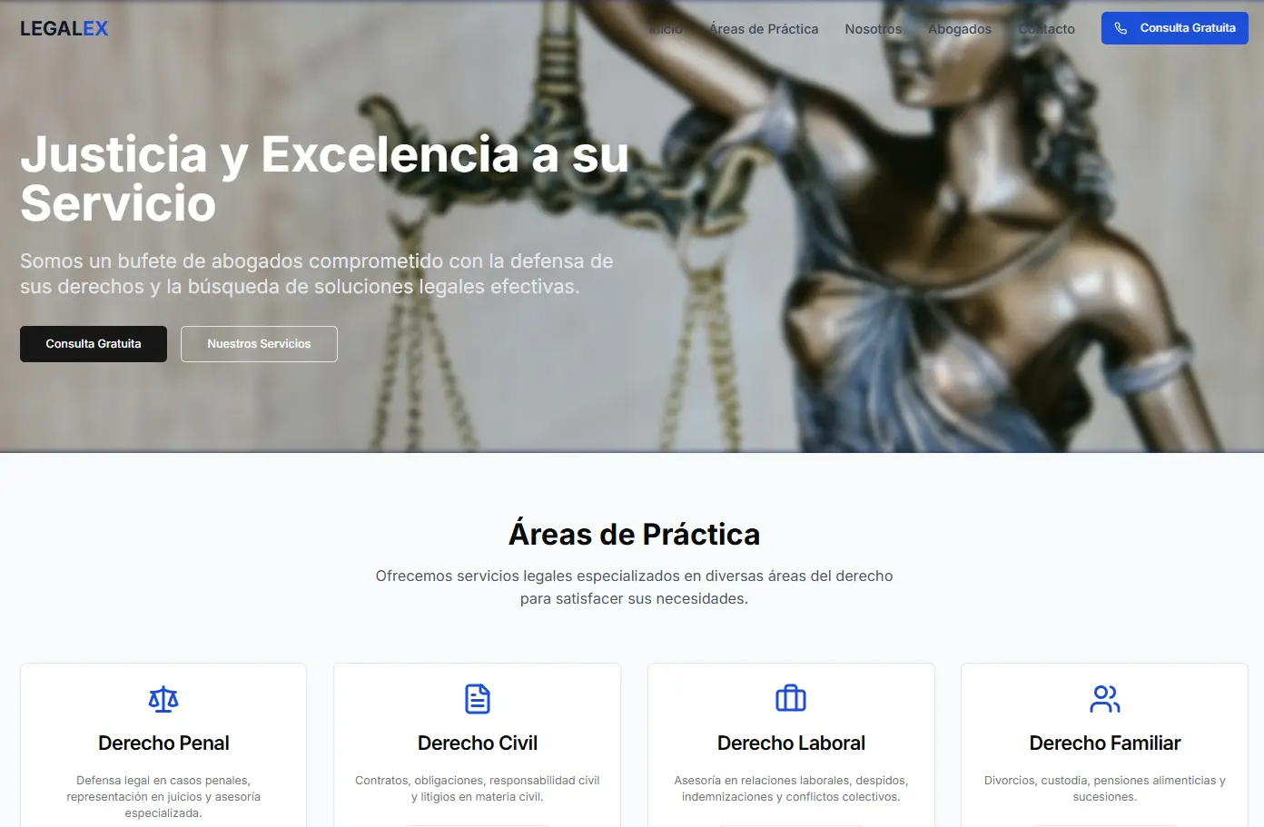 Legalex Bufete de Abogados desktop preview