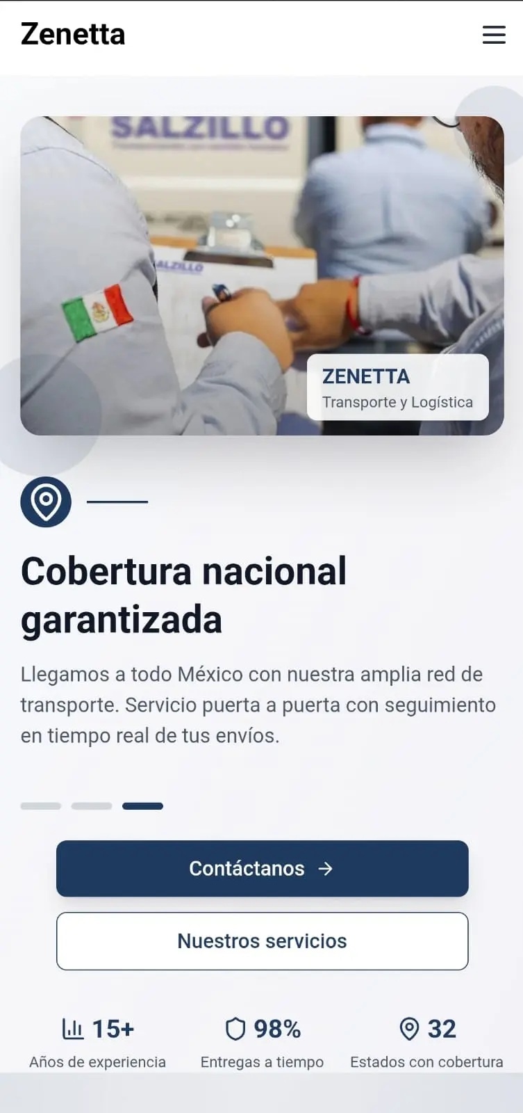 Zenetta mobile preview
